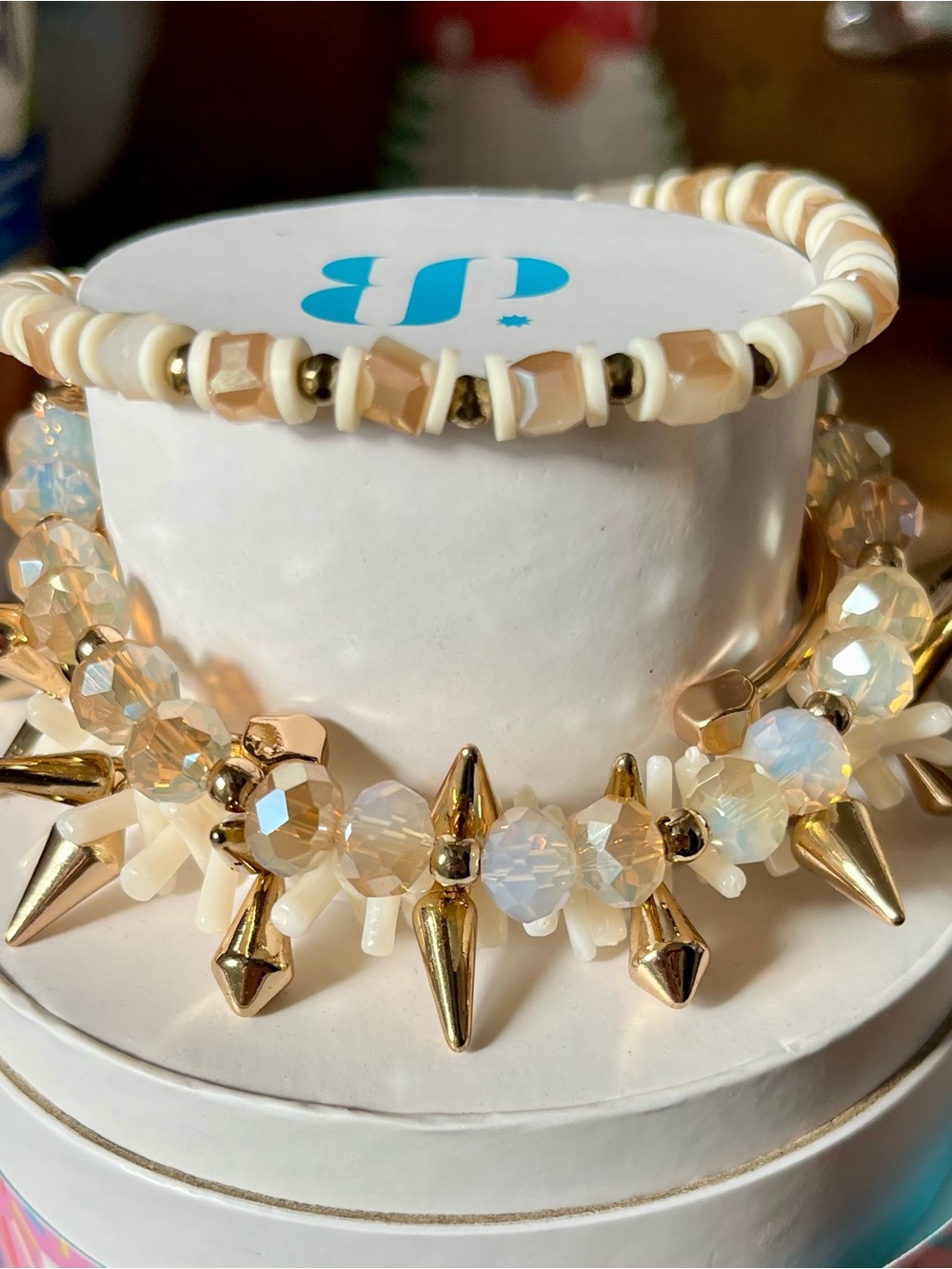 Bomb Party RETRO Summer Stack RBP5056 Beach Babe by The Sea Moonstone Gold HTF - Picture 4 of 12